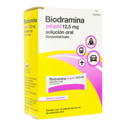 Biodramina Infantil 12,5 Mg 12 Sobres Monodosis