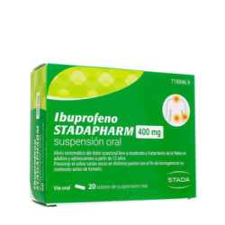 Ibuprofeno stadapharm 400 mg 20 sobres suspension oral 10 ml